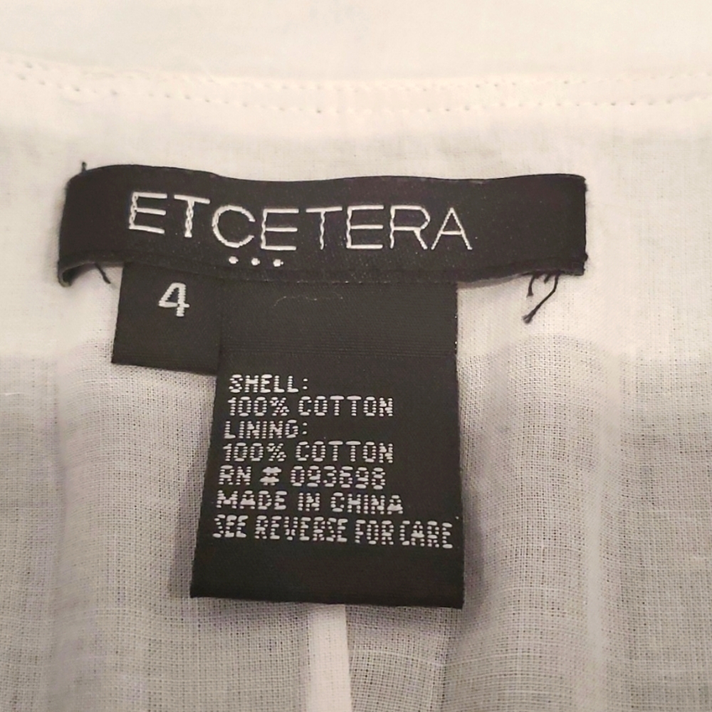 ETCETERA SIZE 4 100%COTTON SKIRT  W SPANCLE, LACES.